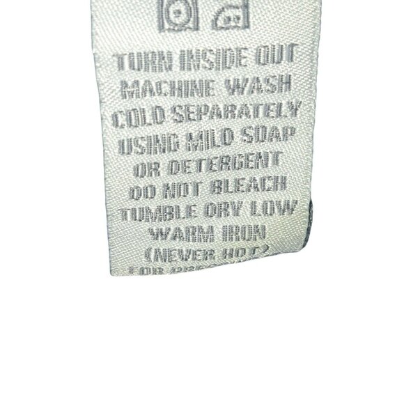 Y2K Sound Girl Distressed Embroidered Raw Hem BoHo Edgy Blue Jean Shorts 13 - Picture 8 of 8